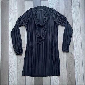 Zara Black Pleated Dress